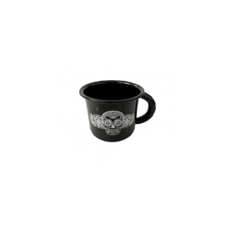 TAZA DE PELTRE CALAVERA / CALACAS NEGRA